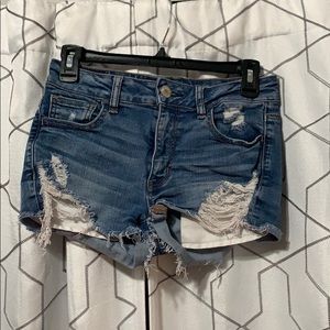 American Eagle High Rise ripped shorts:)